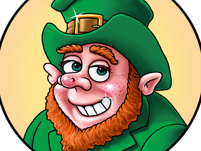 Happy St.Patrick's Day art cartoon character digital green illustration ireland irish leprechaun lucky st.patricksday