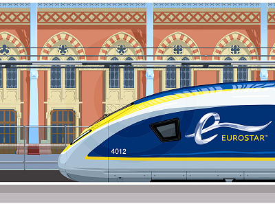 E320 Eurostar e320 electric europe eurostar illustration railways speed st.pancras trains transport