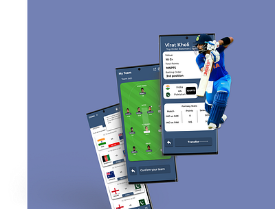 Fantasy Cricket App Design app fantasy cricket graphic design ui ui design