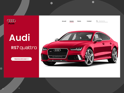 Audi RS7 car design graphic design home illustration ui ux web website
