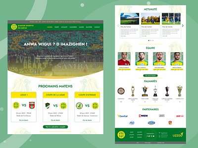 JS Kabylie design football graphic design home jsk landing page sport ui ux web website