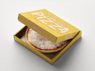 Lettering design for pizza box packaging