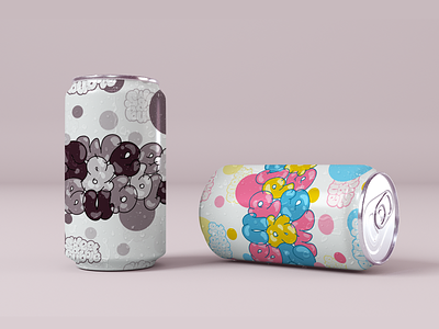 Logo and can package design for a sparkling water brand