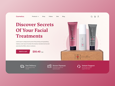 E-commerce website header