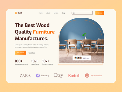 Furniture website design furniture website landing page ui ui design web web design website website design