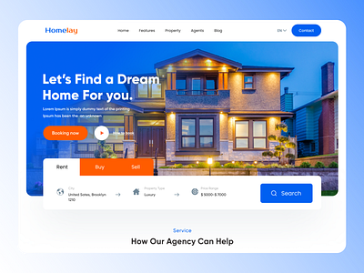 Real estate website design landing page product design ui ui design website website design