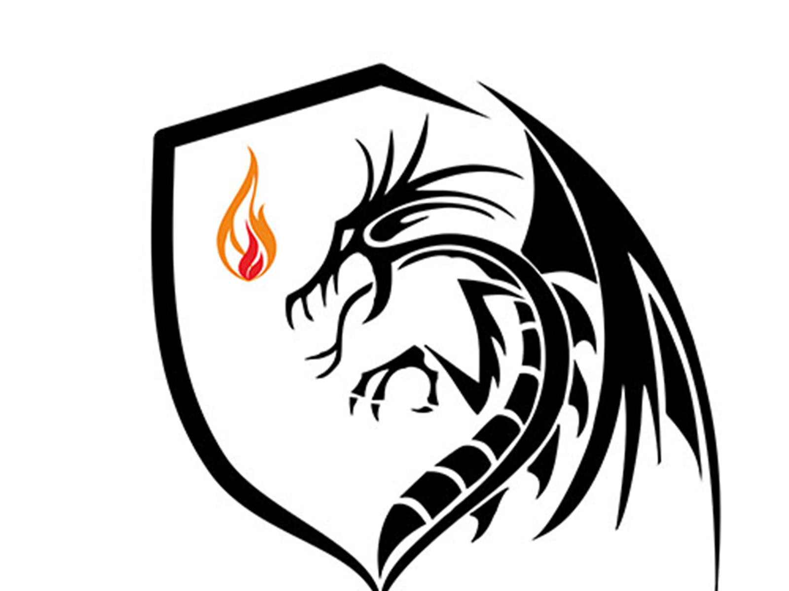 dragon shield logo by damar kanginan on Dribbble