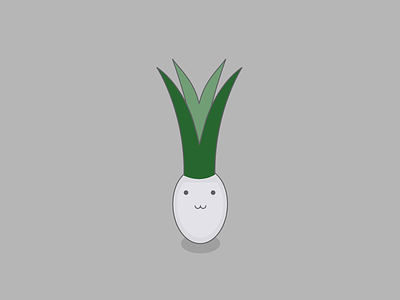 Green Onion flat flatdesign green illustration illustrator onion scallion vector vegetable