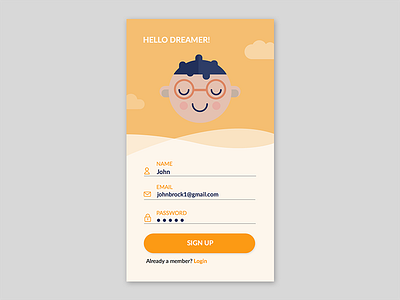 Daily UI - Sign Up 001 dailyui