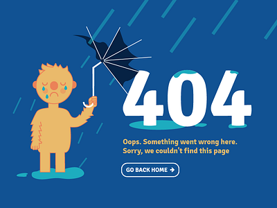 404 Page blue dailyui flat flatdesign illustration illustrator storm vector