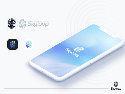 Skyloop app icon branding identity logo loop mark vector