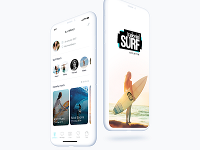 Surf Match app app ui design ui ux