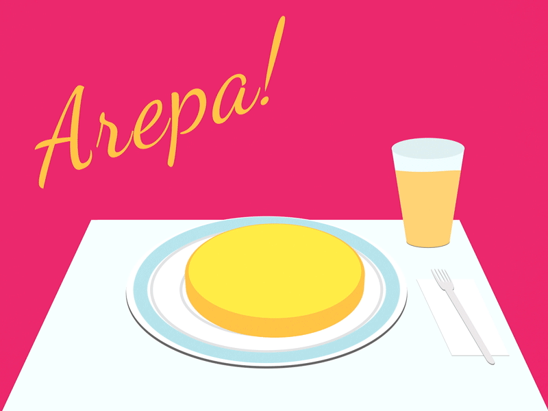 Arepa! 2d after effects art direction design flat illustration light motion motion design motion graphics typography vector