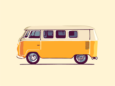 VW bus illustration vw bus