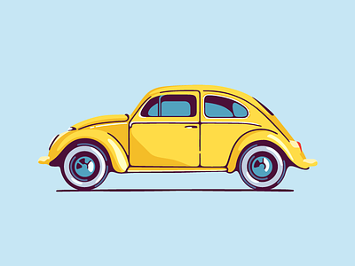 Beetle beetle bug car illustration vw