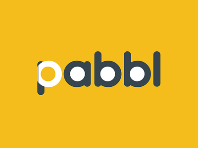 Pabbl app logo branding coin identity logo logotype wordmark