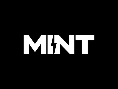 Mint logo black flash identity lighting bolt logo logotype mint