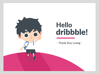 Hello dribbble hello illustration