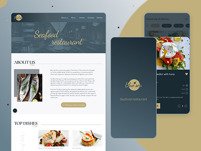 The concept of a mobile application concept delivery design figma mobileapp restaurant seafood ui