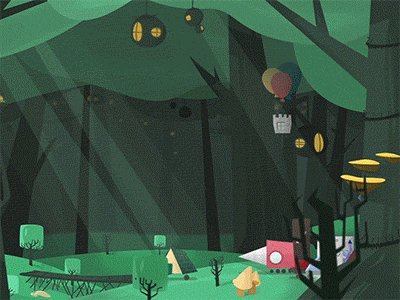 Into the wood animation forest game illustration strange