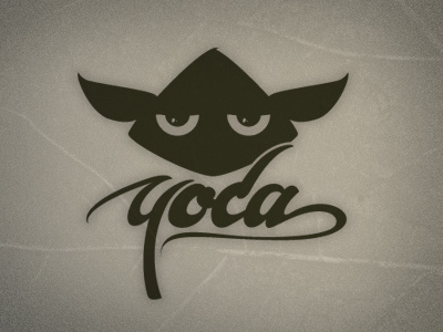 Branding Yoda green logotype star wars yoda