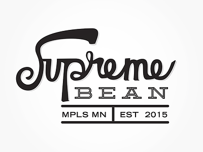 Supreme Bean cool handwritten logo mn mpls swoop