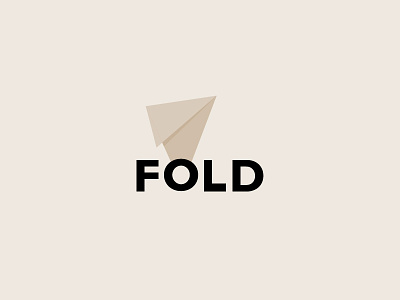 Fold branding clean fold logo minimal simple