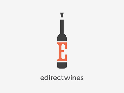 edirect wines option 2 aesthetics asset branding clean icon logo modern refined simple vino wine