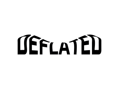 Deflated clean simple typography words