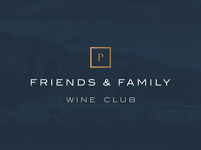 Friends & Family Wine Club gold minimal simple smooth wine