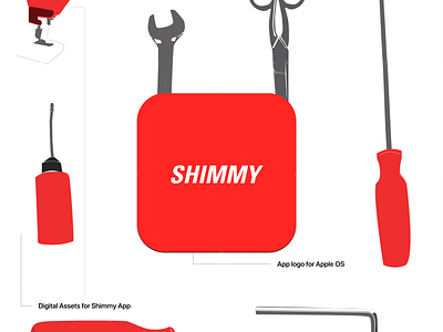 Shimmy App Icon Design + Digital Illustrations adobe app appdesign apple design digitalart graphic design illustration illustrator logo vector