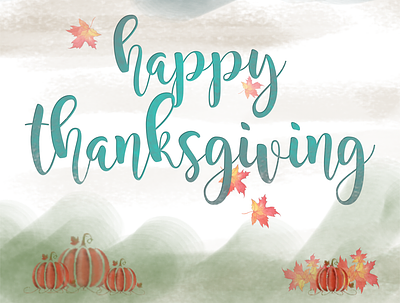 Happy Thanksgiving affinityphoto background design brushes creativity illustration watercolor
