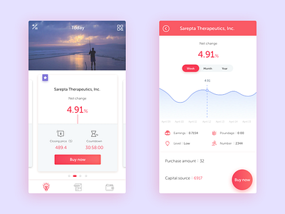 Banking Home Page app ui