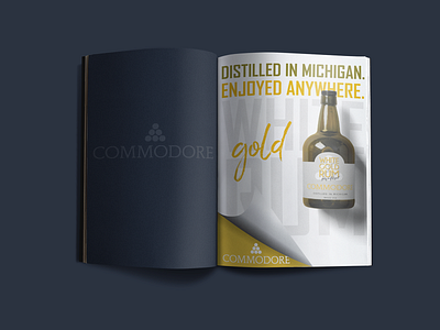 Commodore Rum Magazine Advertisement advertisement branding design graphic design packaging product typography