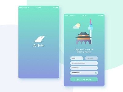 AirSwim Concept concept mobile sketch ui