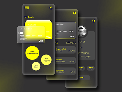 UI Wallet App app branding design icon illustration logo typography ui ux vector