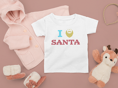 I Love Santa T shirt design