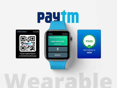 Wearable UI UX for Paytm apple design digital design graphic design iwatch ui ux wearable