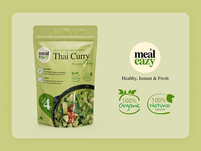 Packaging design for healthy instant food brand, Mealeazy