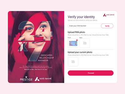 Bank Identity verification form UI design
