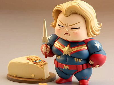 Fat Captain Marvel Miniature