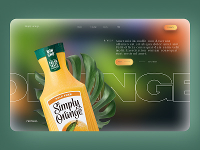 Orange Juice branding design detox diet graphic design healthy juice orange ui ux web design