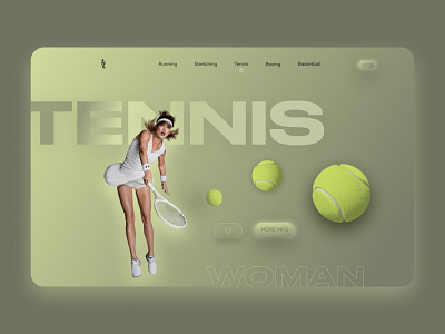 Tennis branding design girls graphic design gym sport tennis ui ux web design