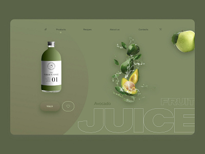 Detox time (Apple & Avocado) apple branding design detox fresh graphic design health juice ui ux web design