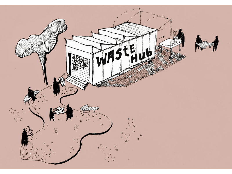 WasteHub animatedgif animation architecturalanimation containerarchitecture design illustration wastemanagement