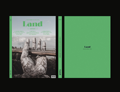 Land Magazine - Vietnam adobe indesing covermagazine graphic design typography