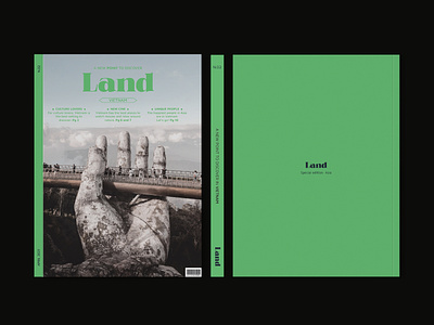 Land Magazine - Vietnam adobe indesing covermagazine graphic design typography
