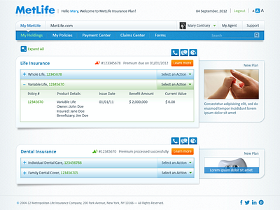 Metlife_Life_Insurance ui ux webdesign