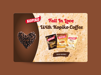 Coffee Ad - Kopiko branding coffee drink illustration marketing services shop
