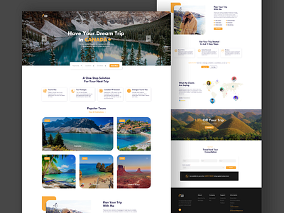 Travel Agency Landing Page adventure agency call to action convert design home page landing page marketing services travel